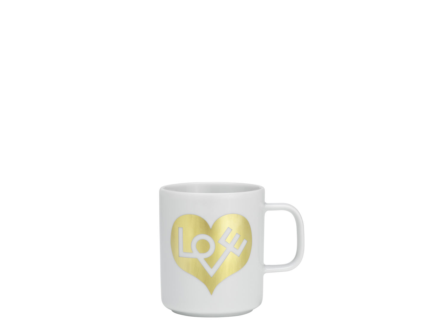 Coffee Mugs - Love Heart, gold