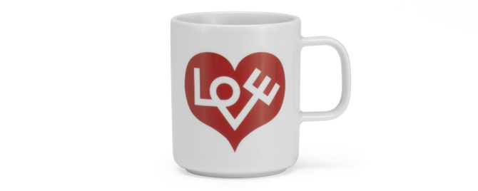 Coffee Mugs - Love Heart, crimson