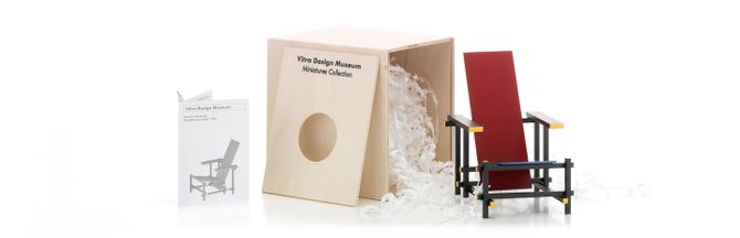 Miniatures Rood blauwe stoel